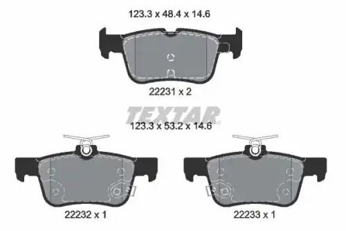 Комплект колодок для дисковых тормозов TEXTAR 2223103
