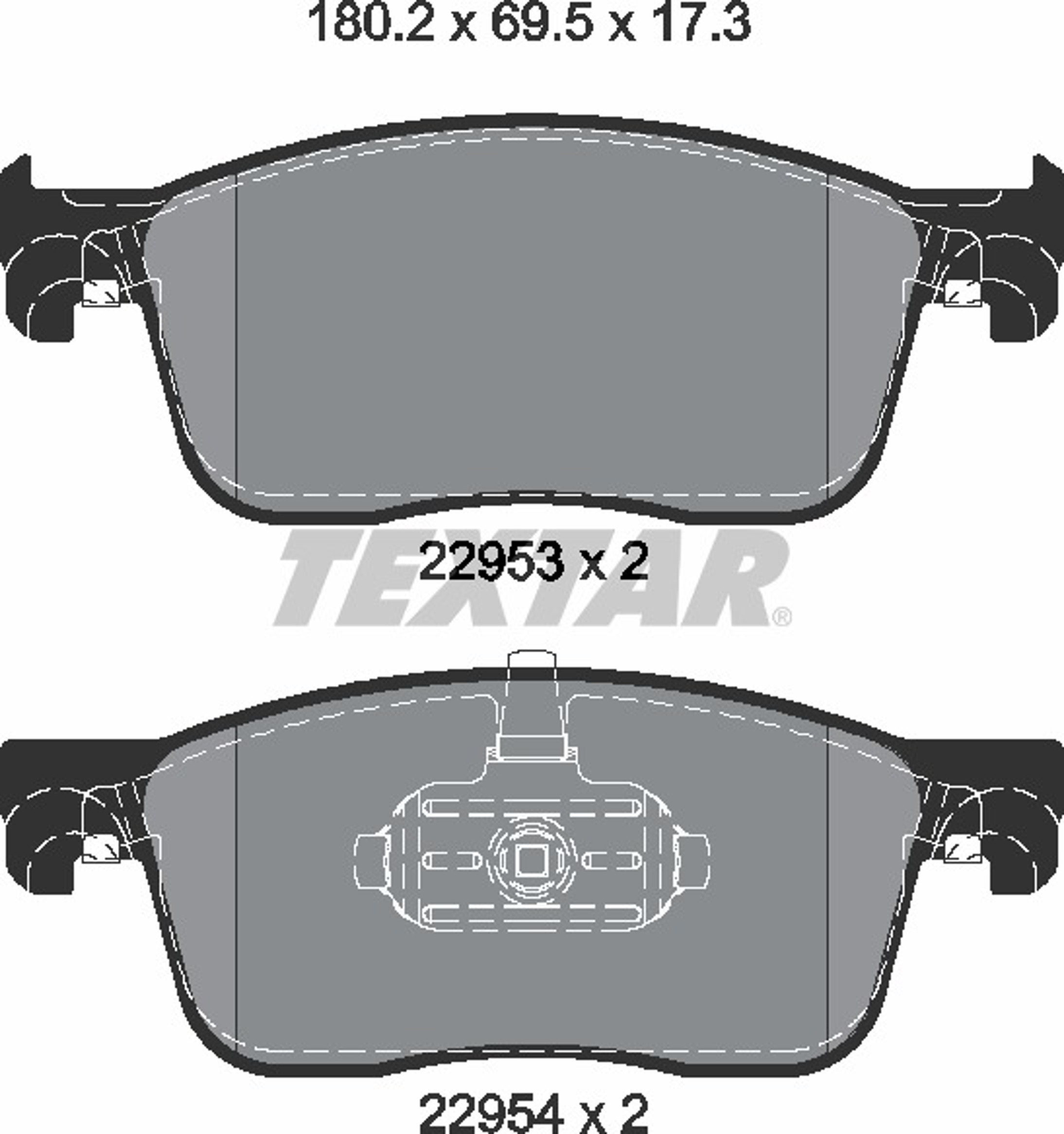 Тормозные колодки TEXTAR 2259301