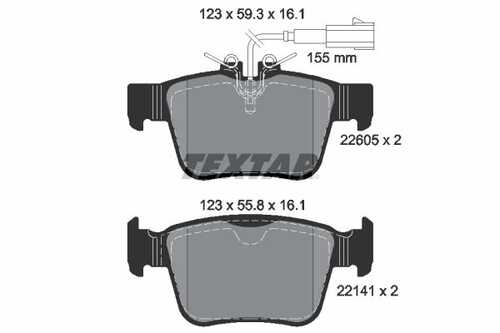 Тормозные колодки TEXTAR 2260501
