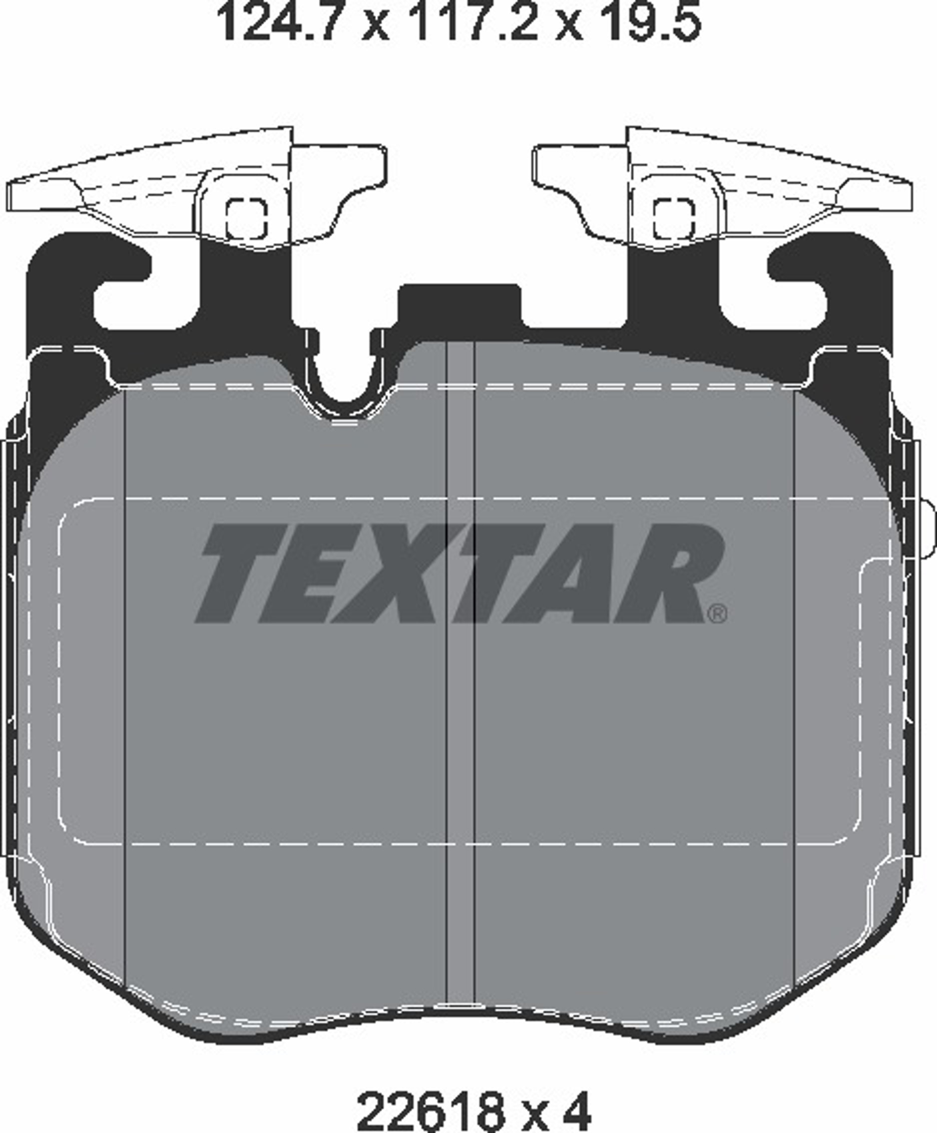 Колодки тормозные дисковые TEXTAR 2261801