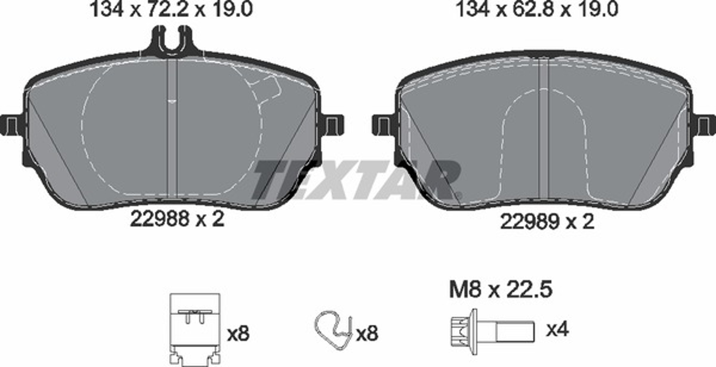 Колодки тормозные TEXTAR 2298801