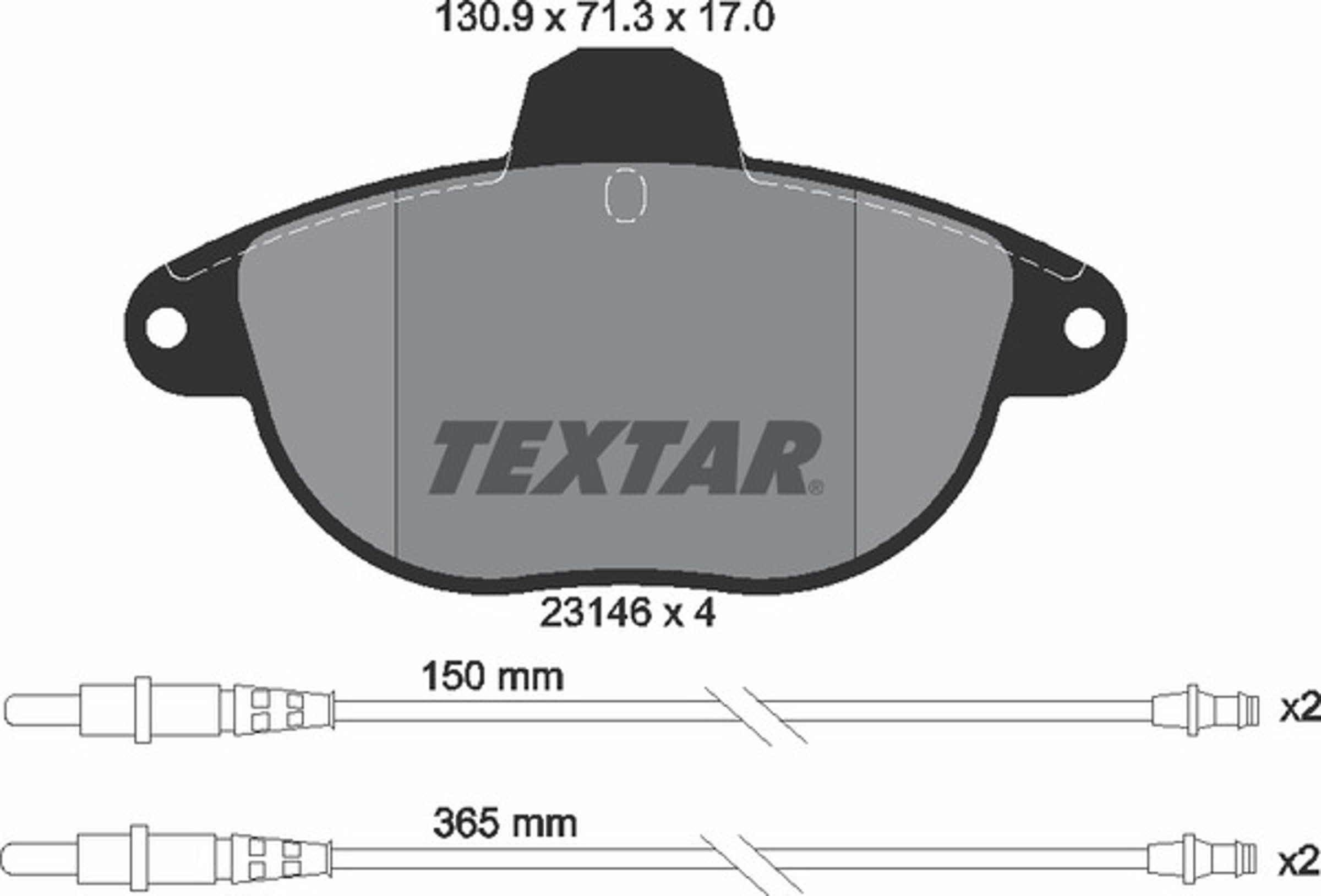 Колодки тормозные дисковые TEXTAR 2314601