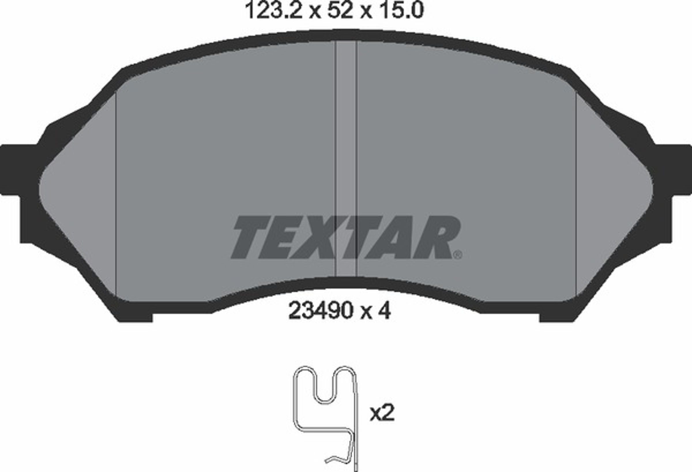 Колодки тормозные дисковые TEXTAR 2349002