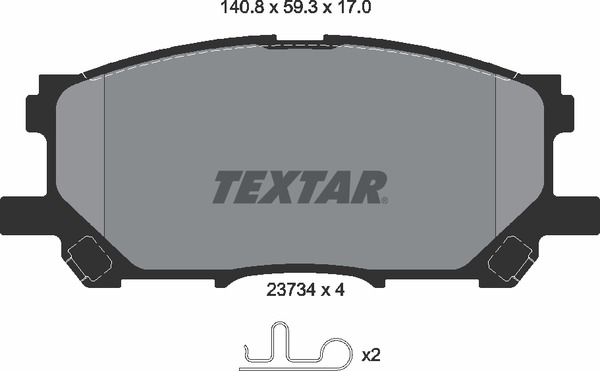 Комплект тормозных колодок дискового тормоза TEXTAR 2373401