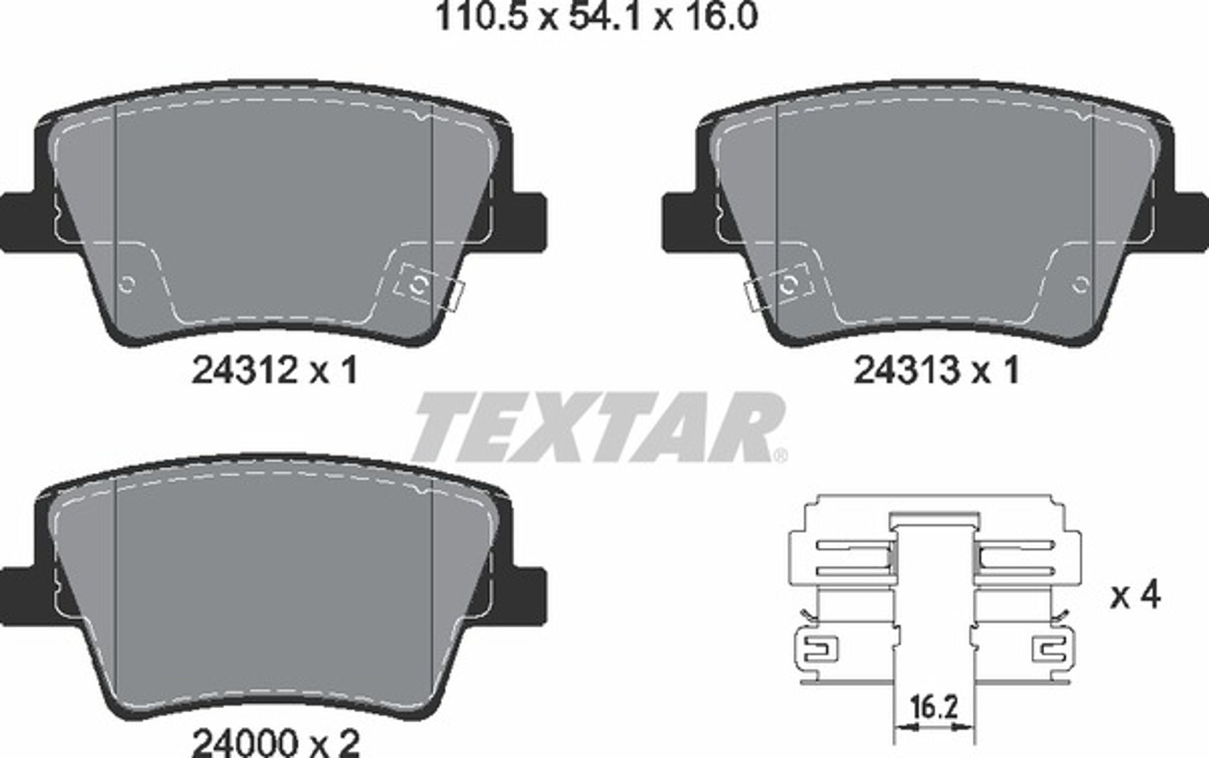 К-т дисков. тормоз. колодок TEXTAR 2431201