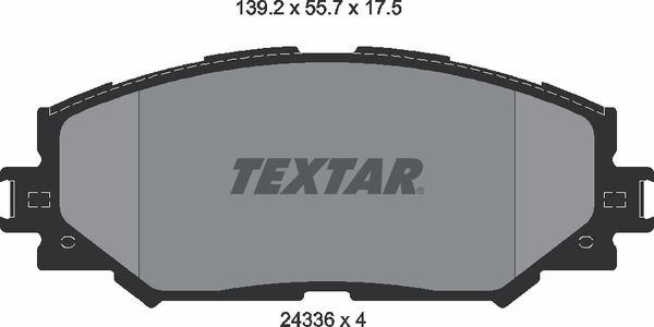 Комплект тормозных колодок дискового тормоза TEXTAR 2433601