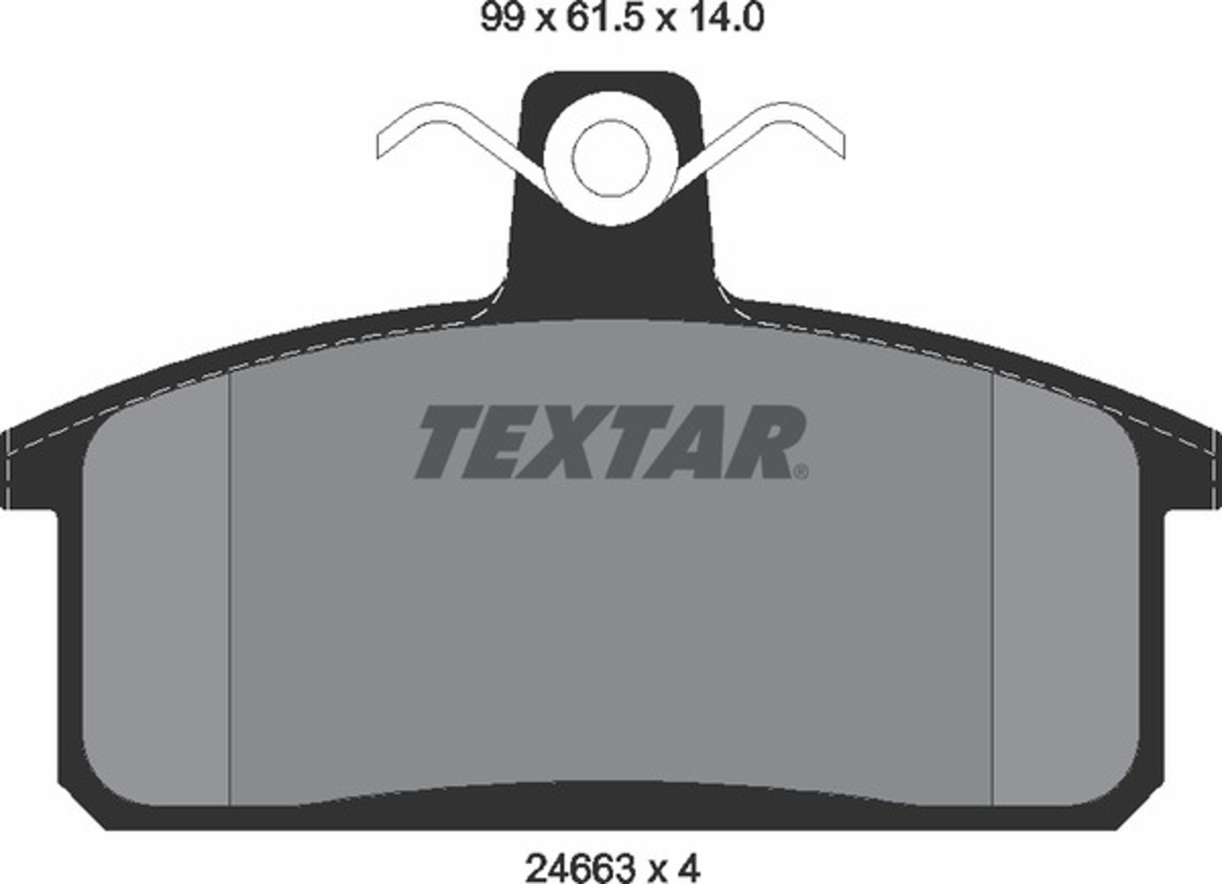 Колодки тормозные дисковые TEXTAR 2466301