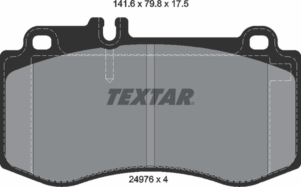 Комплект тормозных колодок дискового тормоза TEXTAR 2497601