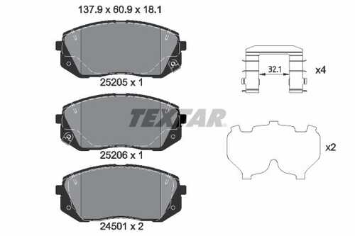 Тормозные колодки TEXTAR 2520504
