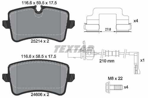 Тормозные колодки TEXTAR 2521413