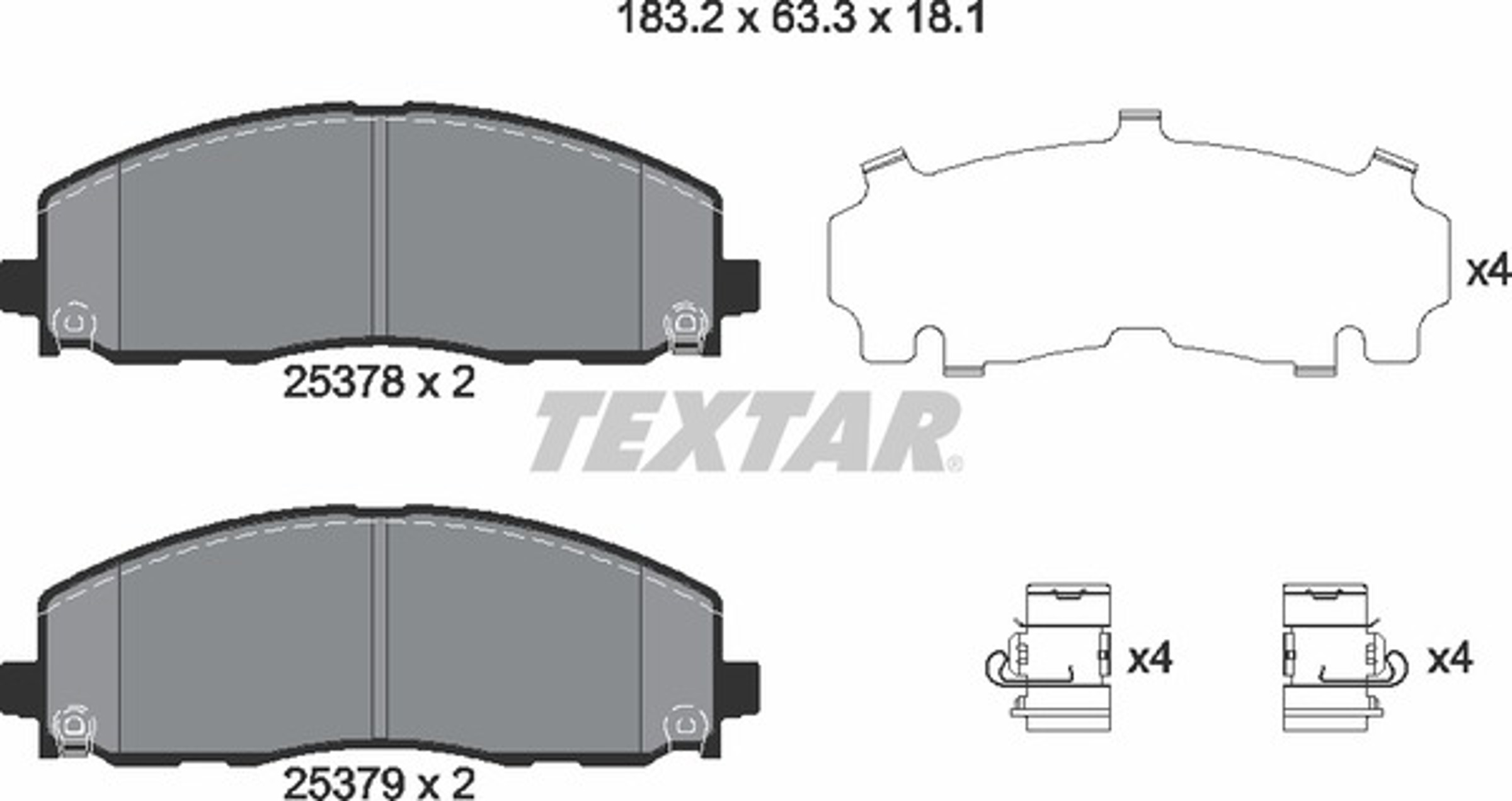 Колодки тормозные дисковые TEXTAR 2537801