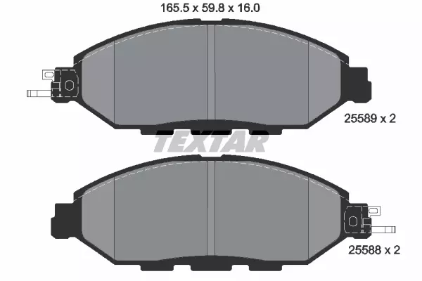 Колодки тормозные дисковые передние TEXTAR 2558903