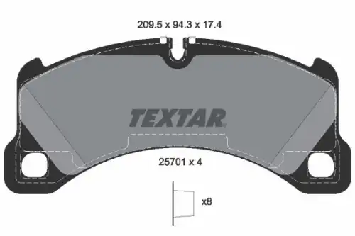 Тормозные колодки TEXTAR 2570101