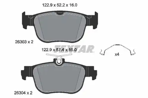 К-т дисков. тормоз. колодок TEXTAR 2630301