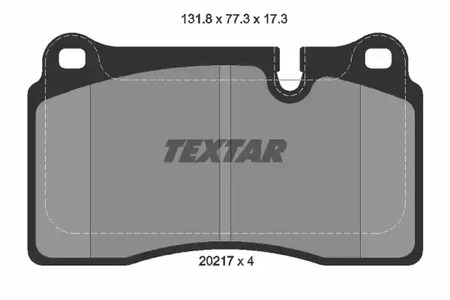Комплект тормозных колодок дискового тормоза TEXTAR 2021701