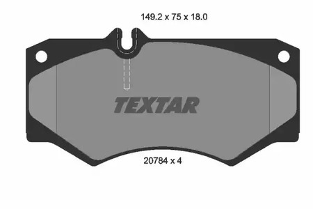 Комплект тормозных колодок дискового тормоза TEXTAR 2078401