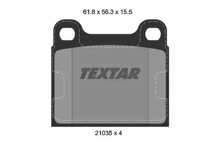 Комплект тормозных колодок дискового тормоза TEXTAR 2103501