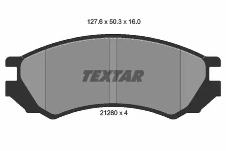 Комплект тормозных колодок дискового тормоза TEXTAR 2128002