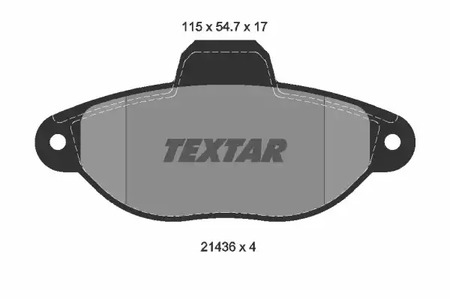 Комплект тормозных колодок дискового тормоза TEXTAR 2143602