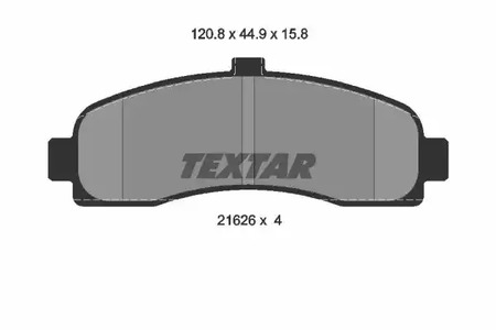 Комплект тормозных колодок дискового тормоза TEXTAR 2162601
