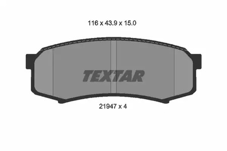Комплект тормозных колодок дискового тормоза TEXTAR 2194701