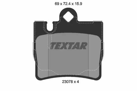 Комплект тормозных колодок дискового тормоза TEXTAR 2307801