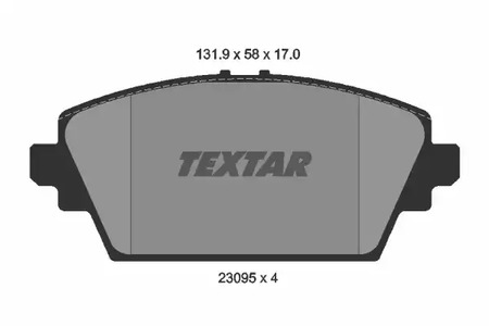 Комплект тормозных колодок дискового тормоза TEXTAR 2309501