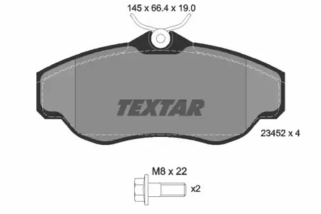 Комплект тормозных колодок дискового тормоза TEXTAR 2345201