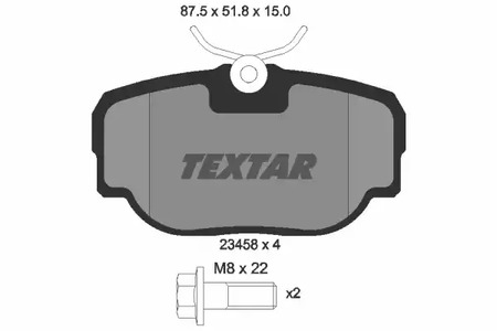 Комплект тормозных колодок дискового тормоза TEXTAR 2345801