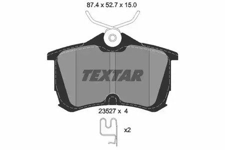 Комплект тормозных колодок дискового тормоза TEXTAR 2352701