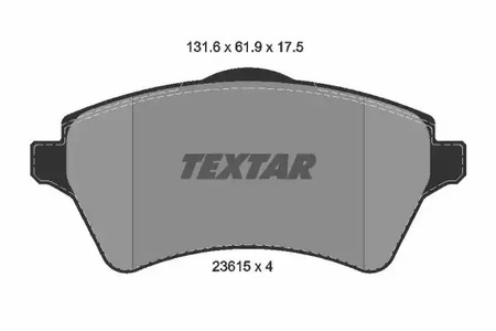 Комплект тормозных колодок дискового тормоза TEXTAR 2361501