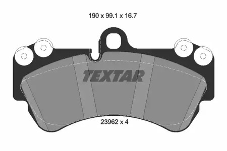 Комплект тормозных колодок дискового тормоза TEXTAR 2369202