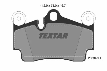 Комплект тормозных колодок дискового тормоза TEXTAR 2369402