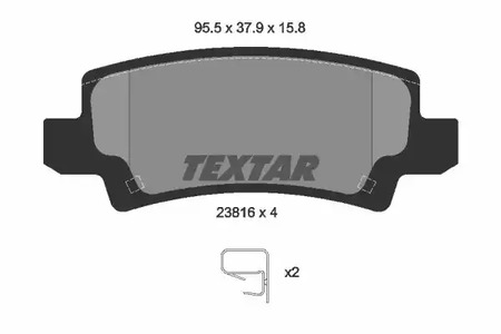 Комплект тормозных колодок дискового тормоза TEXTAR 2381601