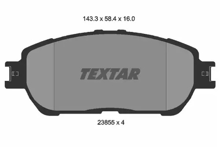 Комплект тормозных колодок дискового тормоза TEXTAR 2385501