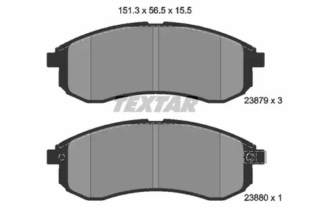 Комплект тормозных колодок дискового тормоза TEXTAR 2387902