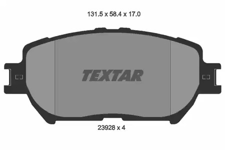 Комплект тормозных колодок дискового тормоза TEXTAR 2392801