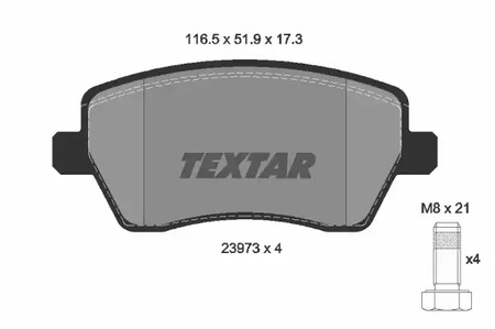 Комплект тормозных колодок дискового тормоза TEXTAR 2397301