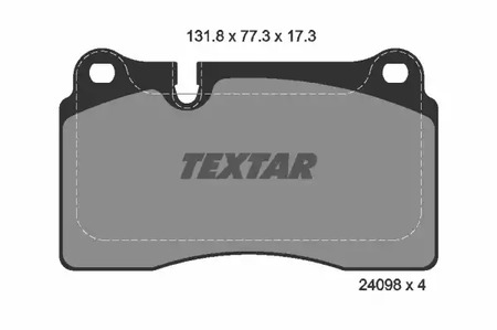 Комплект тормозных колодок дискового тормоза TEXTAR 2409801