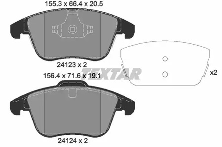 Колодки тормозные дисковые TEXTAR 2412305