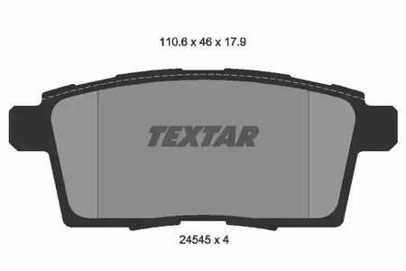 Комплект тормозных колодок дискового тормоза TEXTAR 2454501