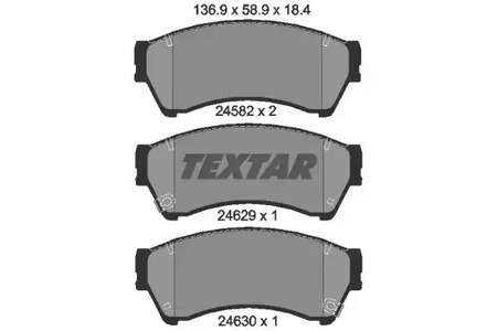 Комплект тормозных колодок дискового тормоз TEXTAR 2458202