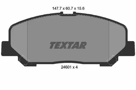 Колодки тормозные дисковые TEXTAR 2460101