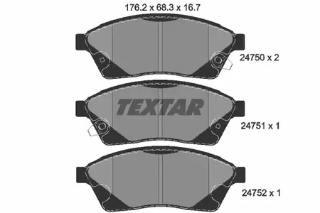Колодки тормозные дисковые TEXTAR 2475001