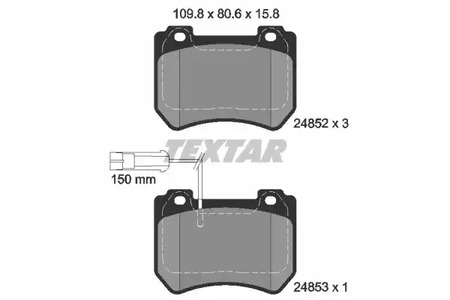 Комплект тормозных колодок дискового тормоз q+ TEXTAR 2485201