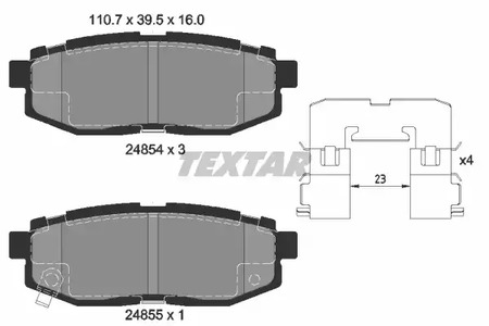 Колодки тормозные дисковые TEXTAR 2485401