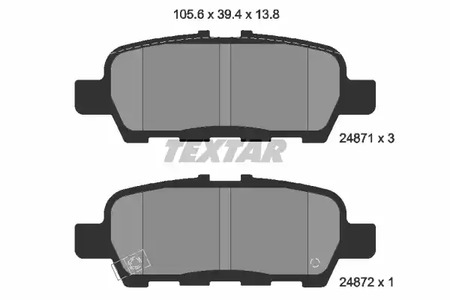 Комплект тормозных колодок дискового тормоз TEXTAR 2487101