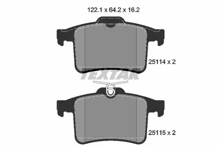 Колодки тормозные дисковые TEXTAR 2511401
