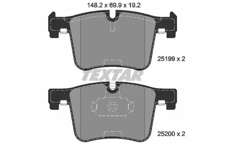 Колодки тормозные дисковые TEXTAR 2519901