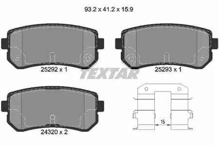 Колодки тормозные дисковые TEXTAR 2529201
